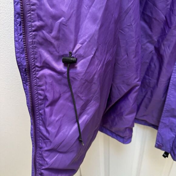 VTG Helly Hansen Men’s Packable Multi-Pocket Black Purple Rain Jacket Sz L - Picture 8 of 13